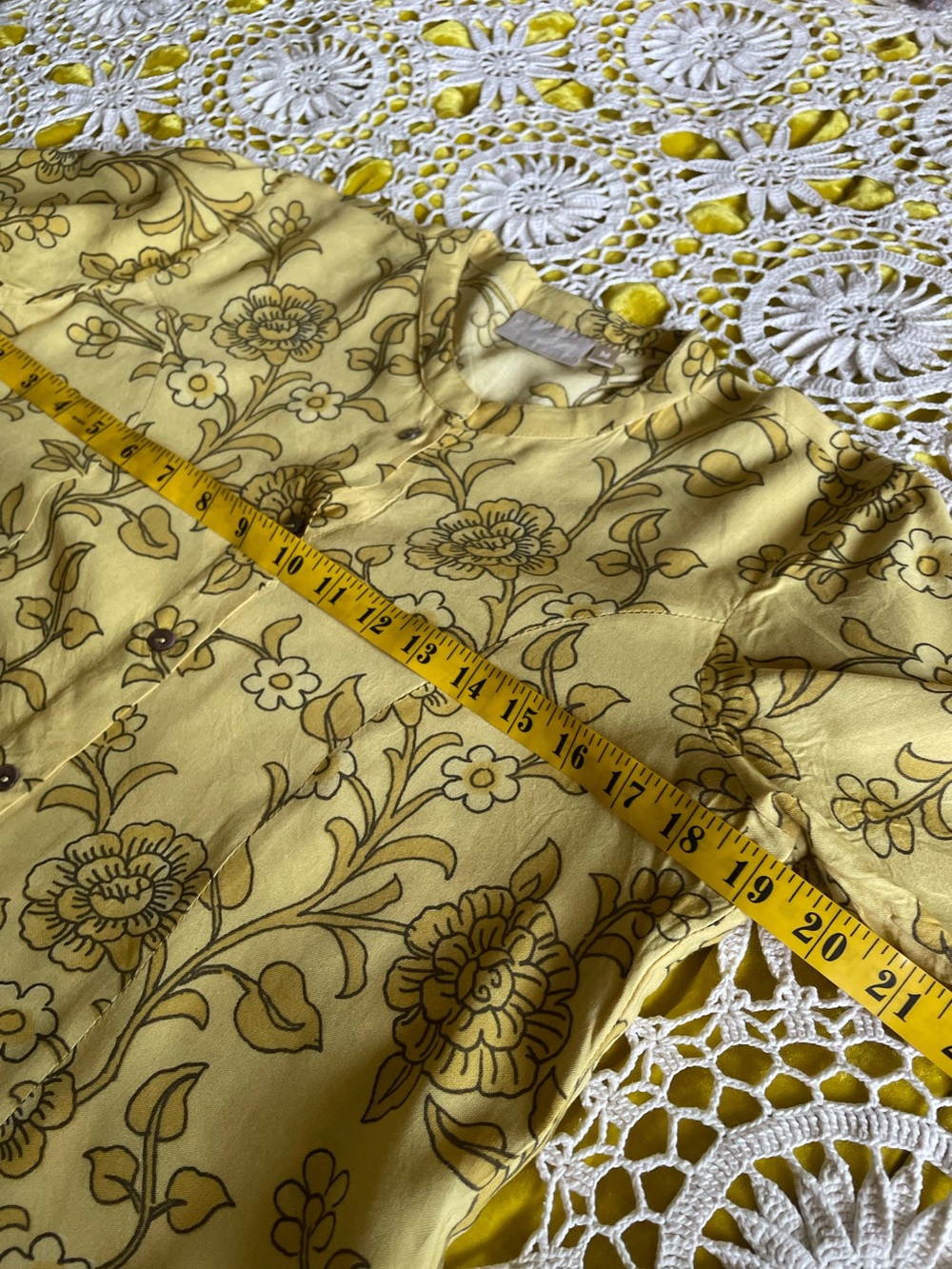Pastel yellow floral tunic kurta dress - Picture 9 of 11